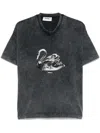 Seen Users Black Swan T-shirt In Grey