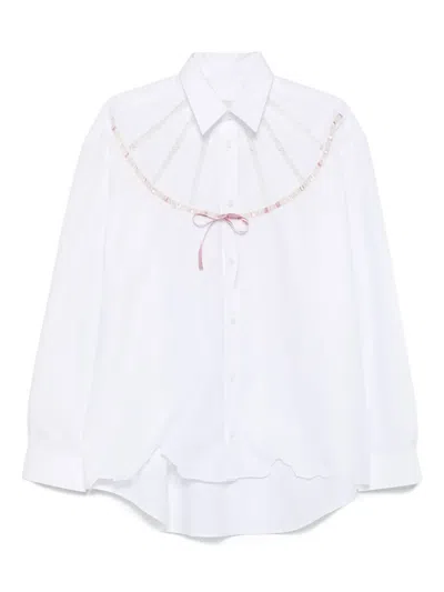 Seen Users Bow-detail Pointed-collar Shirt In White