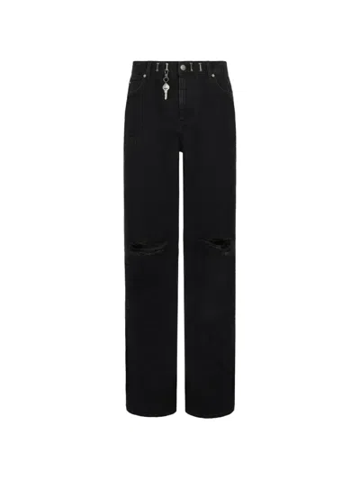 Seen Users Chatelaine Distressed Jeans In Black
