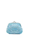 Seen Users Crystal-embellished Twist-lock Wallet In Blue