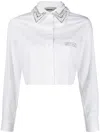 Seen Users Verziertes Cropped-hemd In White