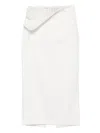 Seen Users Lace-insert Midi Skirt In White