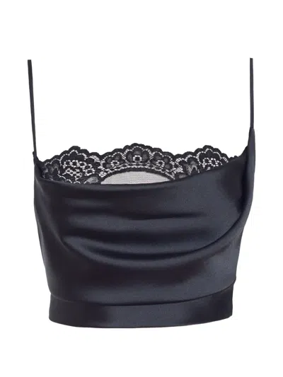 Seen Users My Roman Empire Lace-trim Top In Black