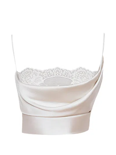 Seen Users My Roman Empire Lace-trim Top In Neutral
