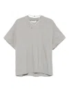Seen Users Pearls Disruption Distressed Short-sleeve T-shirt In Gray