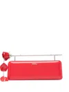 Seen Users Rose-embellished Clutch Bag In Red