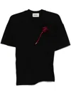 Seen Users Suspended-rose Asymmetrical T-shirt In 黑色