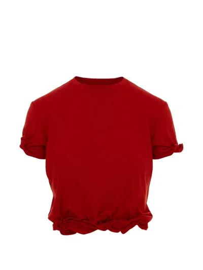 Seen Users Twombly Bloom Knotted T-shirt In Red