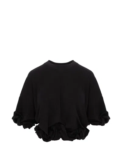 Seen Users Twombly Bloom Ruffled T-shirt In Black