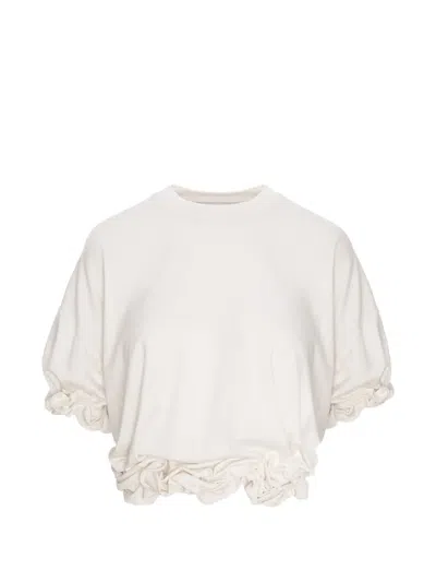 Seen Users Twombly Bloom Ruffled T-shirt In White