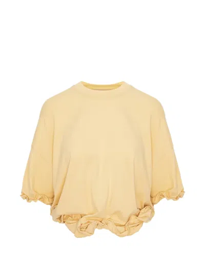 Seen Users Twombly Bloom Ruffled T-shirt In Yellow