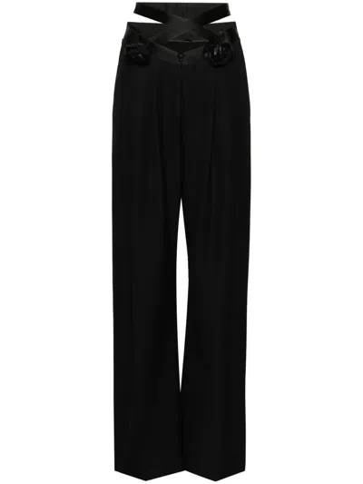 Seen Users Wrapped In Rosed Tailored Trousers In 黑色