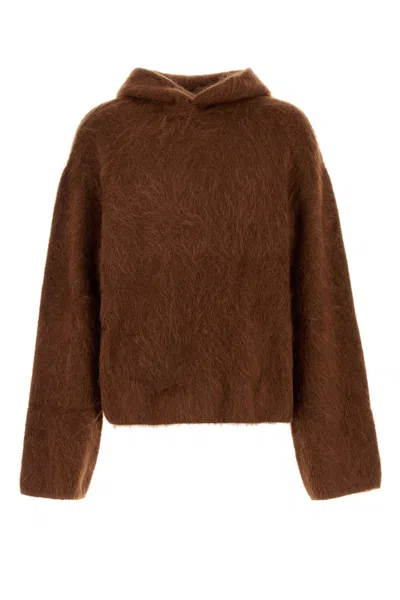 Séfr Brown Ahti Hoodie In Rust Alpaca