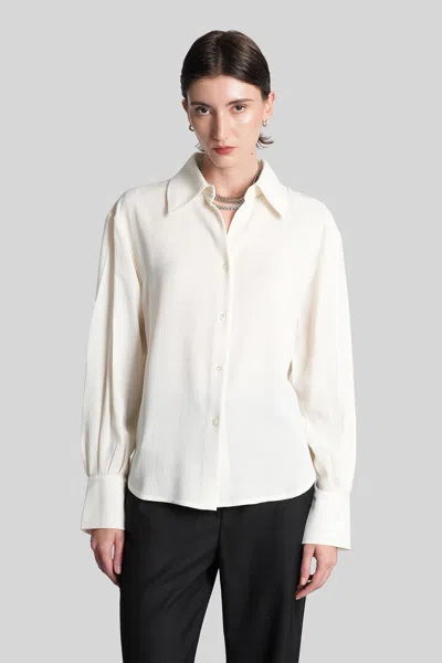 Séfr Anais Shirt In Beige Viscose In White