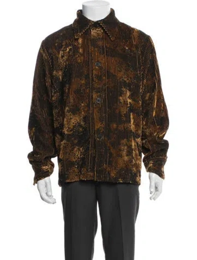Pre-owned Séfr Animal Print Windbreaker W/ Tags In Brown