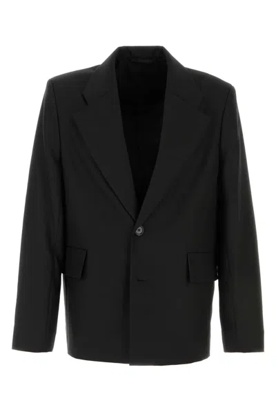 Séfr Sefr Black Twill Blazer In Blue