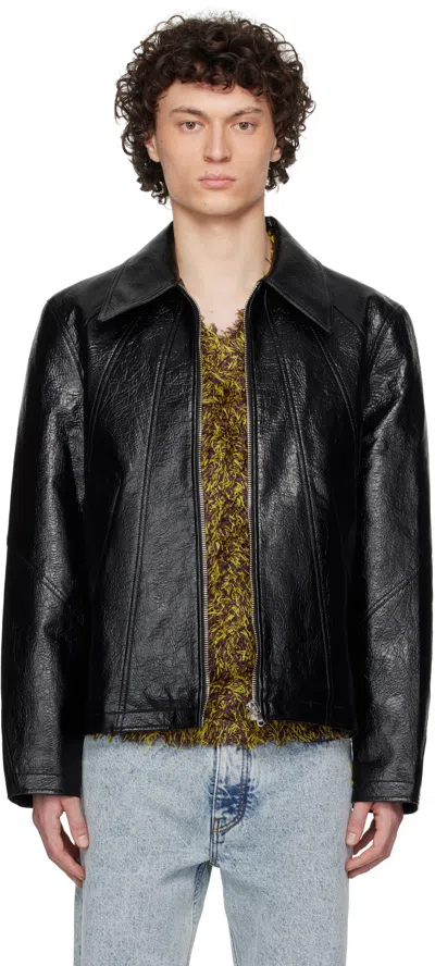 Séfr Black Duke Faux-leather Jacket