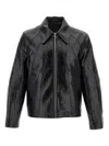 Séfr Textured Black Duke Jacket With Structured Silhouette In Black