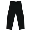 Séfr Cropped Wide-leg Pants With Five-pocket Design And Distinctive Branding In Black