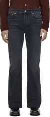 Séfr Black Rider Cut Jeans In Creased Black Wash