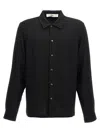Séfr Wes Virgin Wool Button-up Shirt In Black