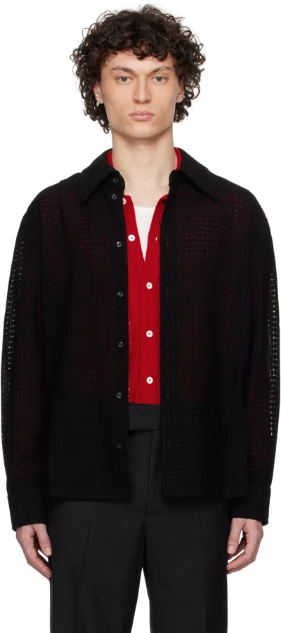 Séfr Black Wes Shirt In Basket Sable