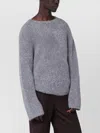 Séfr Boucle Yarn Long Sleeve Sweater In Gray