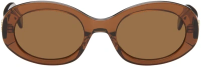 Séfr Brown Orbit Sunglasses In Brown Acetate