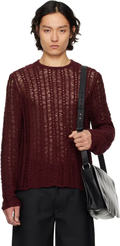 SÉFR BURGUNDY YORGOS SWEATER