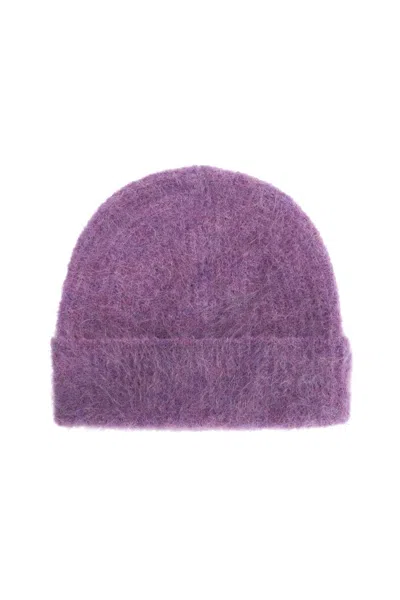 Séfr Cappello Beanie Fuzzy In Alpaca In Purple