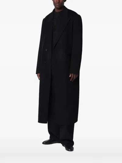Séfr Cashmere Double-breasted Coat In Schwarz