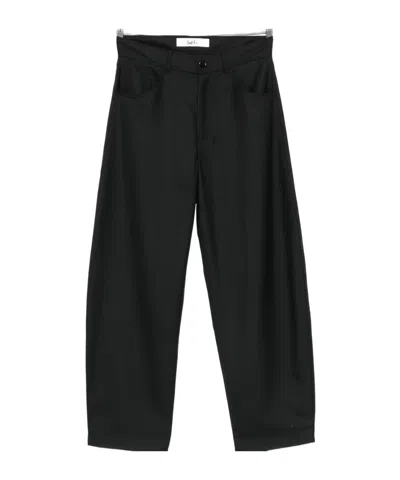 Séfr Casual Pants With Belt Loops In Black