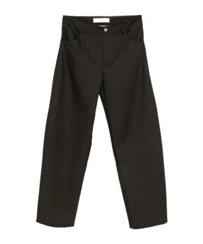 Séfr Casual Trousers With Belt Loops In Black