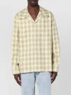 Séfr Ignacio Check Pattern Shirt In Cotton And Linen Men In Green