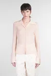 Séfr Claire Shirt In Powder Acrylic In Pink