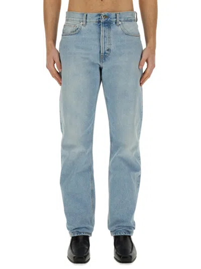 Séfr Classic Straight Cut Jeans With Vintage Wash In Blue