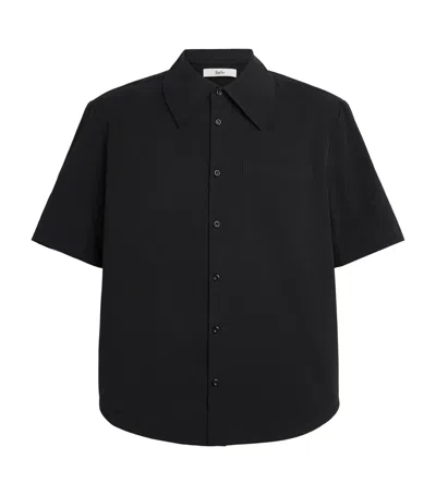 Séfr Cotton Waylon Short-sleeve Shirt In Black