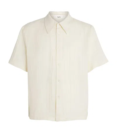 Séfr Cotton-linen Wes Shirt In White