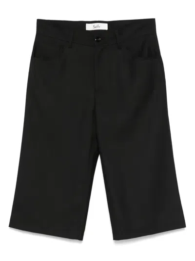 Séfr Cropped Trousers In Black