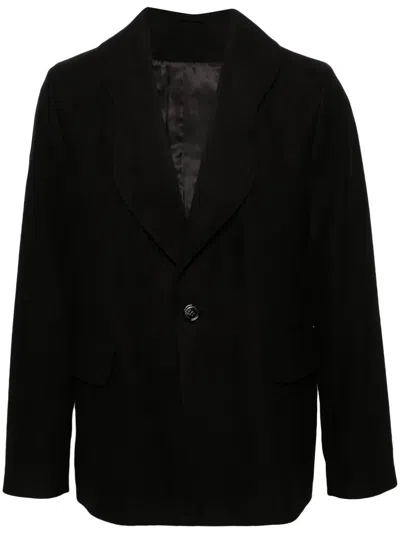 Séfr Einreihiges Sakko Mit Geschwungenem Revers In Black