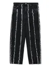 Séfr Cutline Frayed Jeans In Black