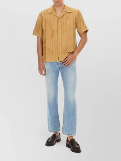 Séfr Dalian Short Sleeve Shirt Chest Pocket In Gold