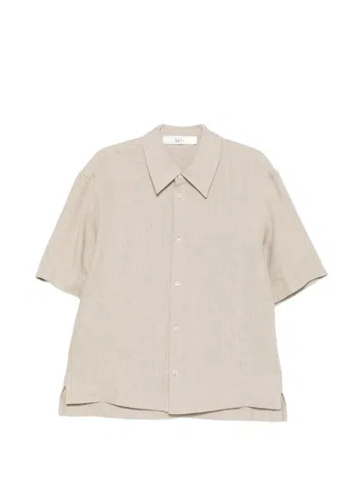 Séfr Dao Short-sleeve Shirt In Neutral