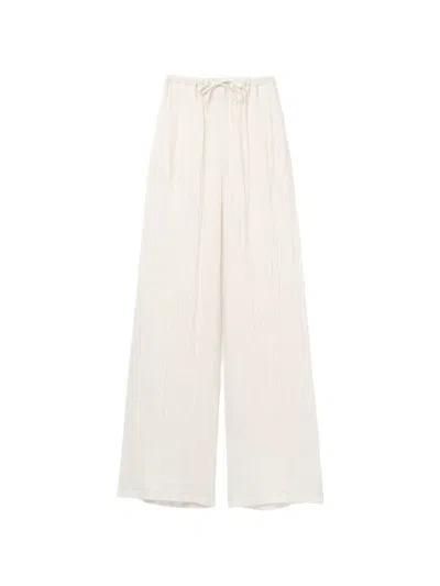 Séfr Daphne Textured-finish Trousers In White