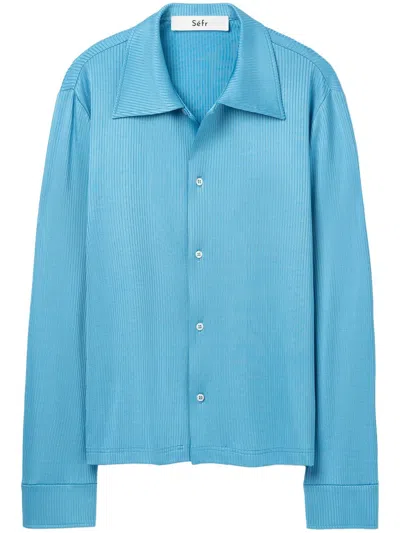 Séfr Darian Shirt In Cyan