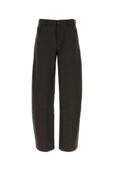 Séfr Sefr Dark Wool Dress Pant In Brown