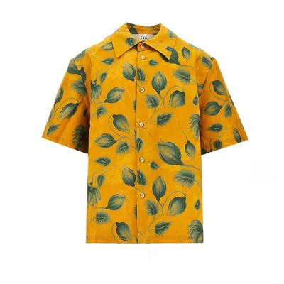 Séfr 'dayot' Linen Shirt In Yellow