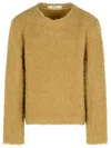 Séfr Textured Virgin Wool Sweater With Long Sleeves In Yellow