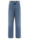 Séfr Disco Cut Washed Wide-leg Jeans In Blue