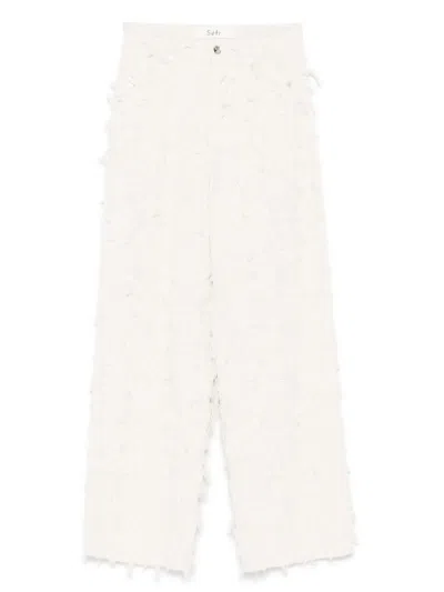 Séfr Distressed Jeans In White